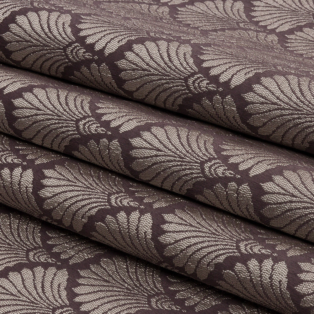 Drapery Jacquard - Thistle Palm Fans - British Imported Folded