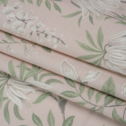 Cotton Canvas Print - Blush Garden Growth - British Imported Folded