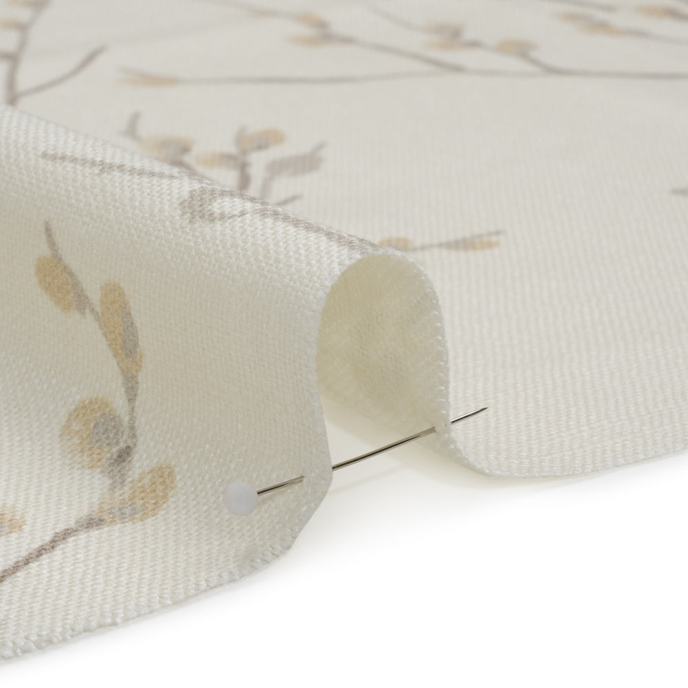 Linen and Rayon Drapery Woven - Dove Prairie Willow - British Imported Detail