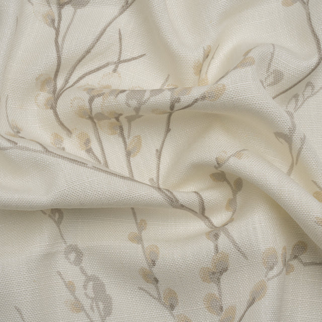 Linen and Rayon Drapery Woven - Dove Prairie Willow - British Imported