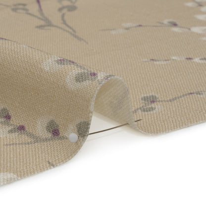 Linen and Rayon Drapery Woven - Natural Prairie Willow - British Imported Detail