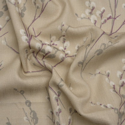 Linen and Rayon Drapery Woven - Natural Prairie Willow - British Imported