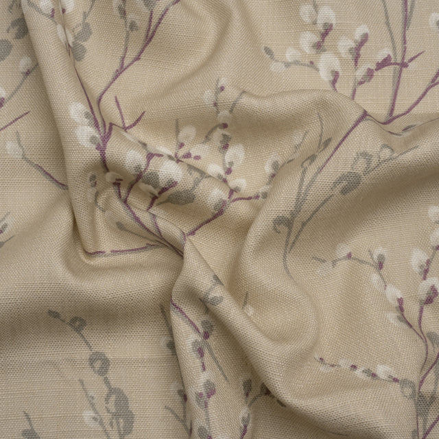 Linen and Rayon Drapery Woven - Natural Prairie Willow - British Imported