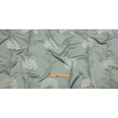 Drapery Jacquard - Mineral Hydrangea Stems - British Imported Full