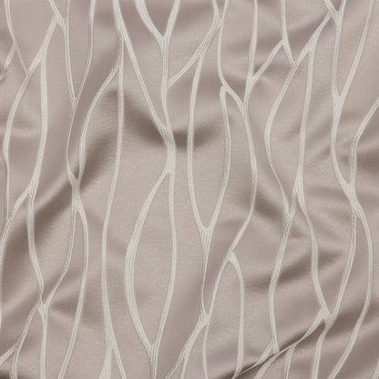 Satin-Faced Drapery Jacquard - Dove Rippling Lines - British Imported