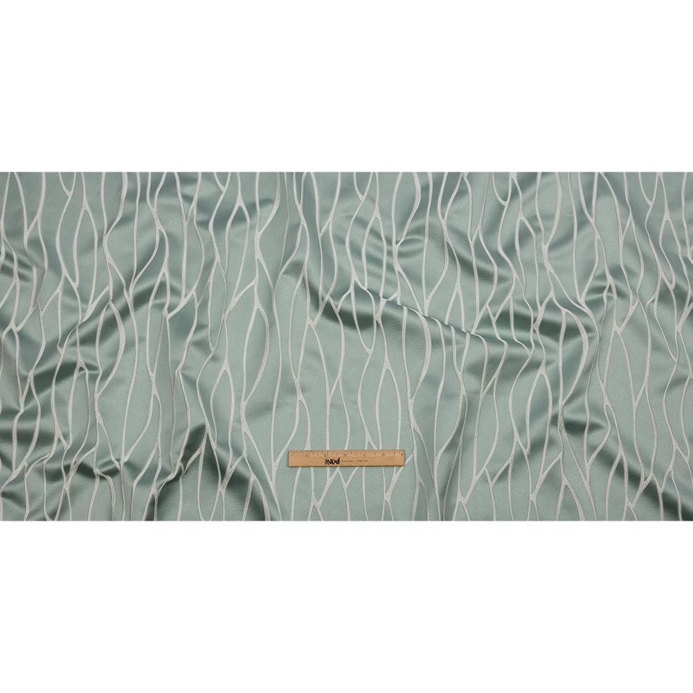Satin-Faced Drapery Jacquard - Mineral Rippling Lines - British Imported Full