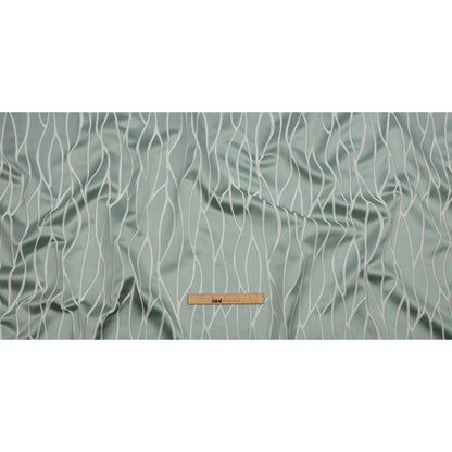 Satin-Faced Drapery Jacquard - Mineral Rippling Lines - British Imported Full