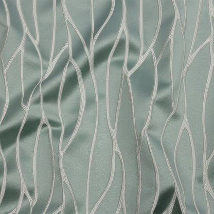 Satin-Faced Drapery Jacquard - Mineral Rippling Lines - British Imported