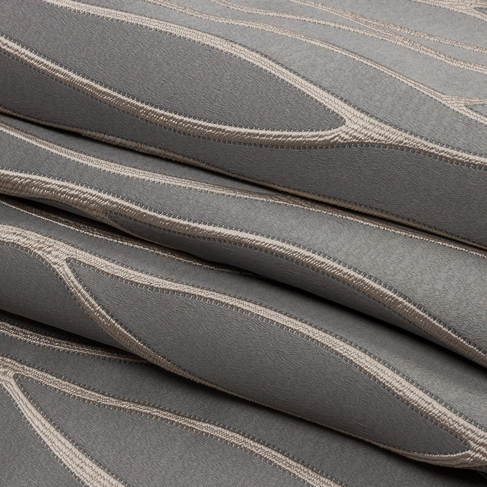 Satin-Faced Drapery Jacquard - Shadow Rippling Lines - British Imported Folded