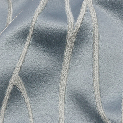 Satin-Faced Drapery Jacquard - Wedgewood Rippling Lines - British Imported Detail