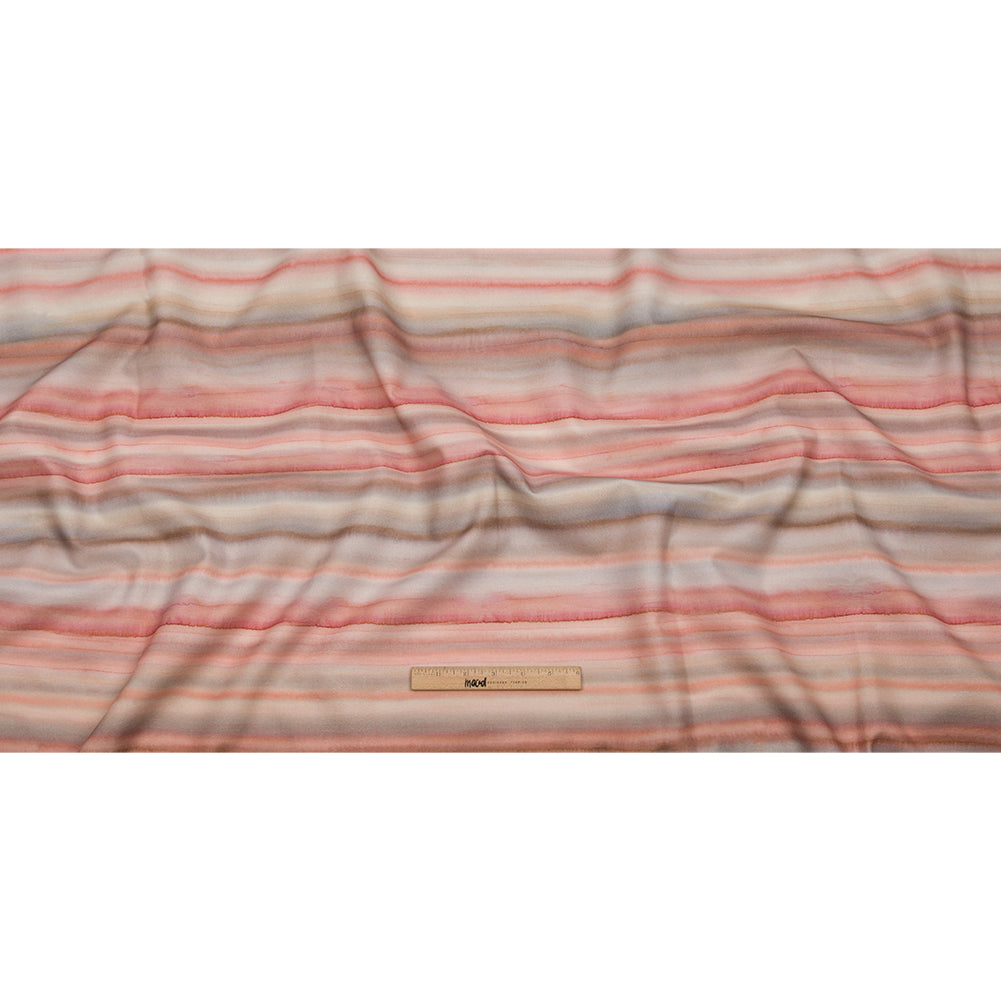 Cotton Canvas Print - Shell Painterly Stripes - British Imported Full