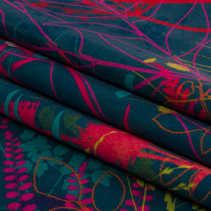 Drapery Velvet - Rainbow Forest Silhouettes - British Imported Folded