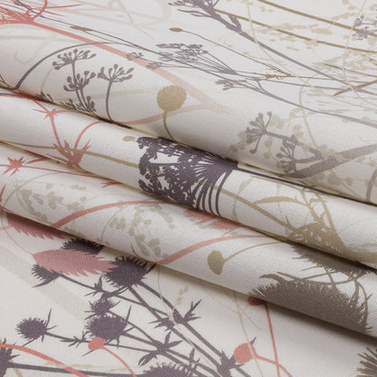 Cotton Canvas Print - Shell Wildflower Branches - British Imported Folded