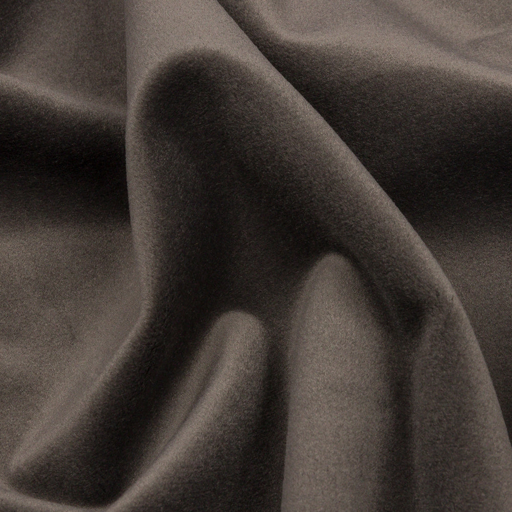 Lush Polyester Drapery Velvet - Mocha - British Imported Detail
