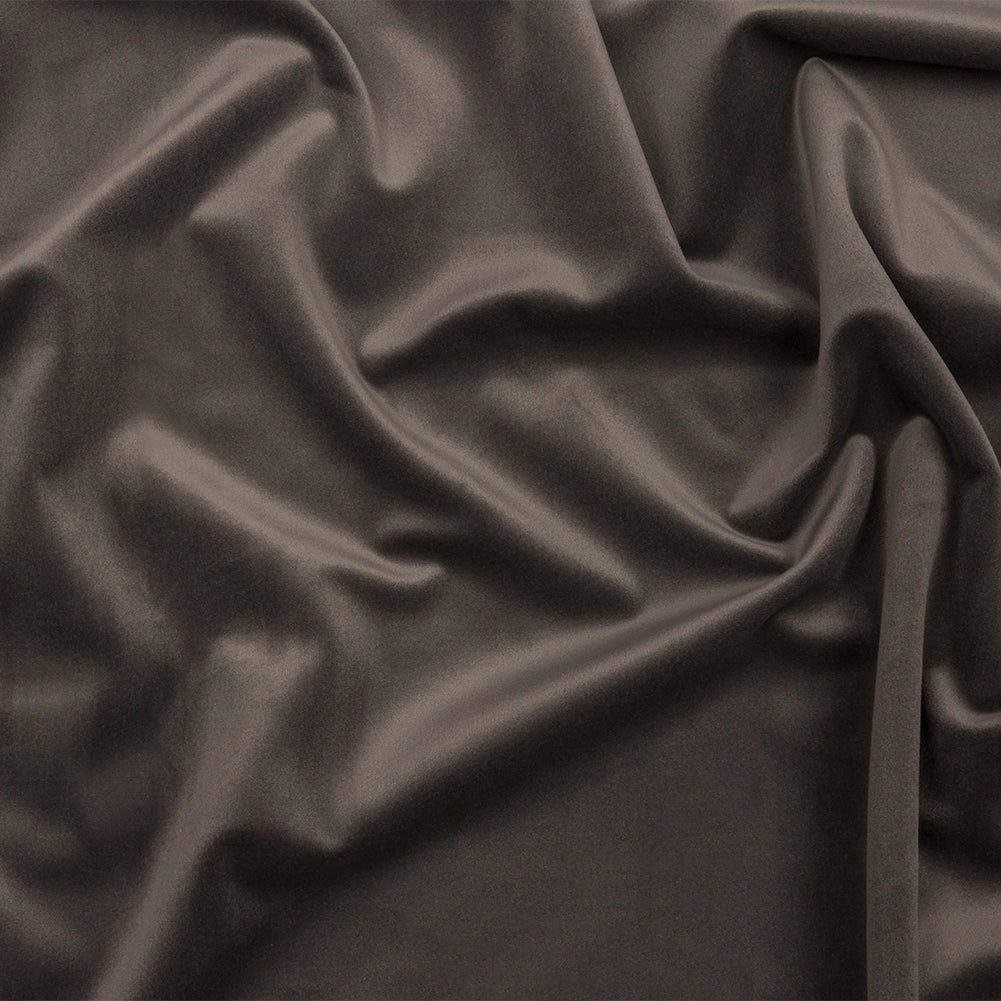 Lush Polyester Drapery Velvet - Mocha - British Imported