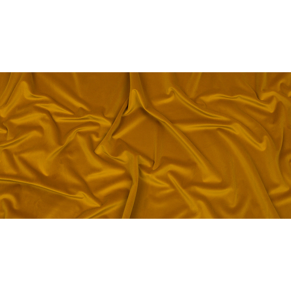 Lush Polyester Drapery Velvet - Ochre - British Imported Full