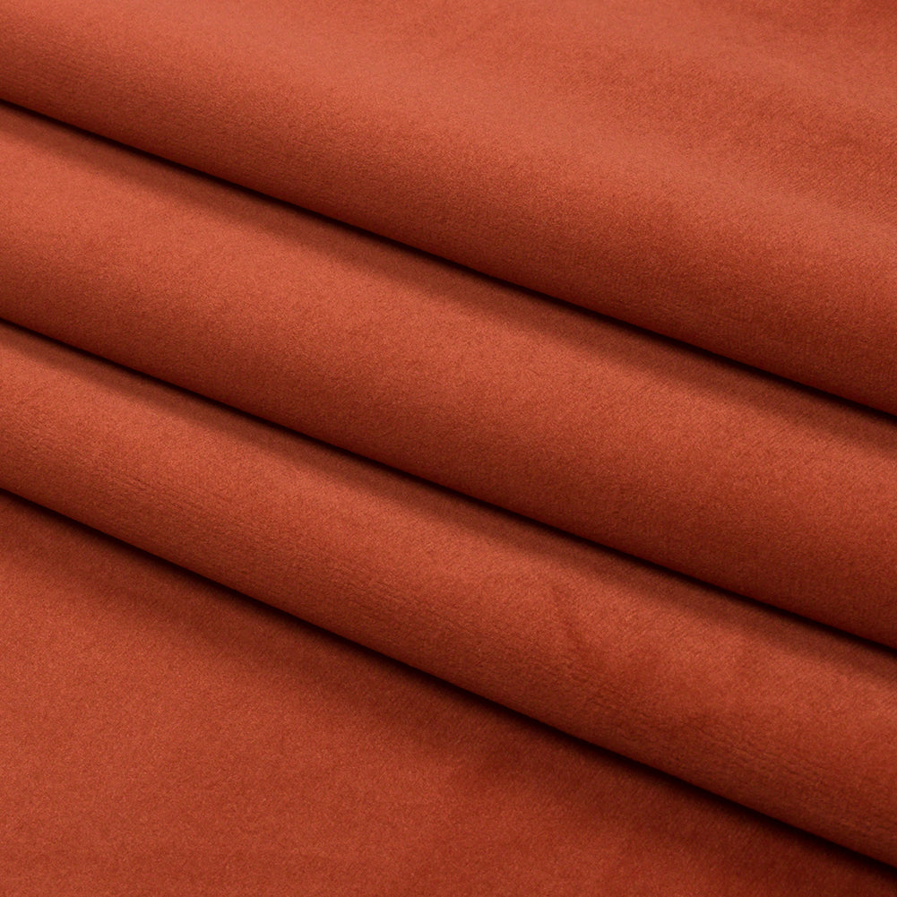 Lush Polyester Drapery Velvet - Sunset - British Imported Folded