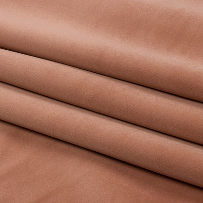 Lush Polyester Drapery Velvet - Terracotta - British Imported Folded