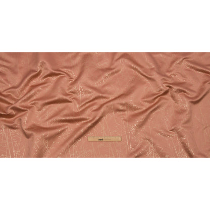 Metallic Satin-Faced Drapery Jacquard - Shell Delicate Grasses - British Imported Full