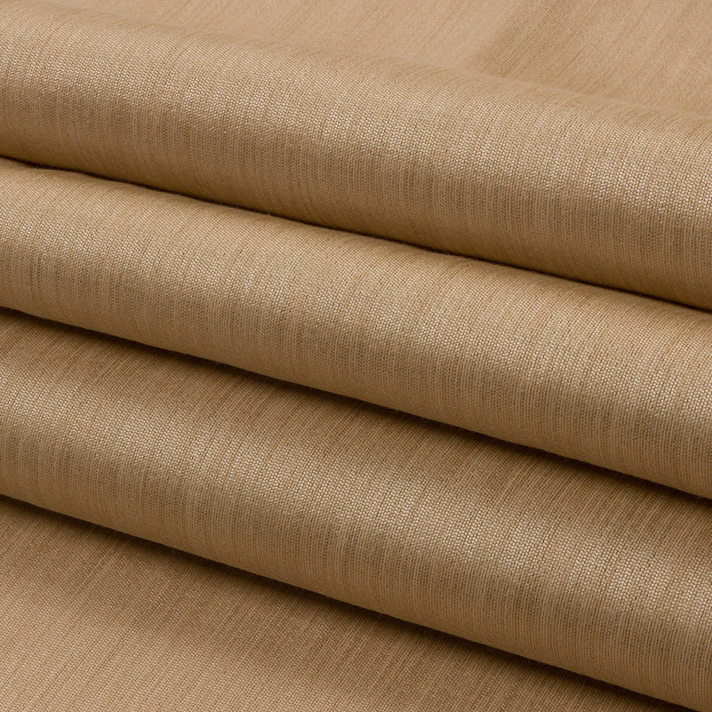 Recycled Polyester Bengaline - Hessian Striations - British Imported Folded