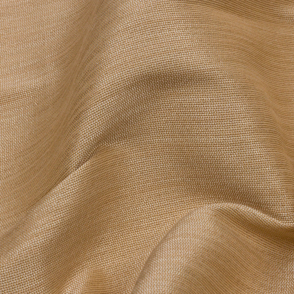 Recycled Polyester Bengaline - Hessian Striations - British Imported Detail