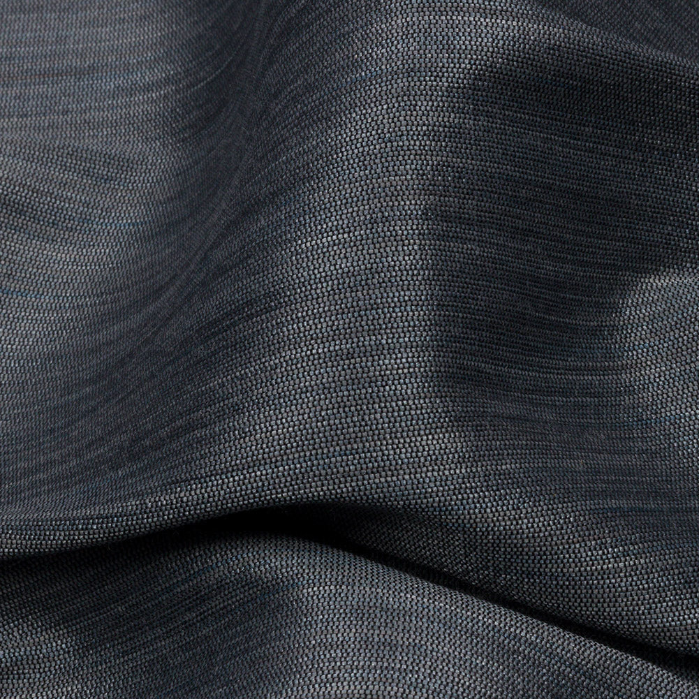 Recycled Polyester Bengaline - Slate Striations - British Imported Detail