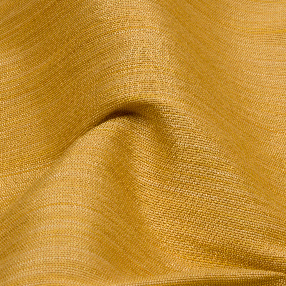 Recycled Polyester Bengaline - Sunflower Striations - British Imported Detail