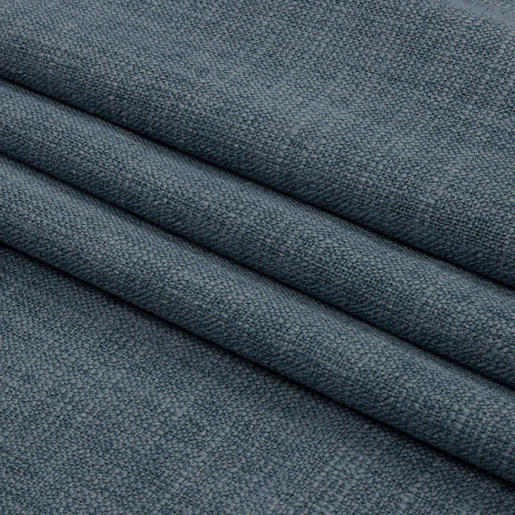 Soft Textured Recycled Polyester Drapery Woven - Danube - British Imported Folded