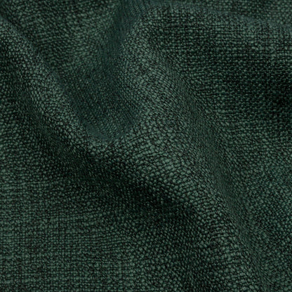 Soft Textured Recycled Polyester Drapery Woven - Emerald - British Imported Detail