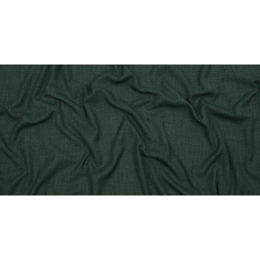 Soft Textured Recycled Polyester Drapery Woven - Emerald - British Imported Full
