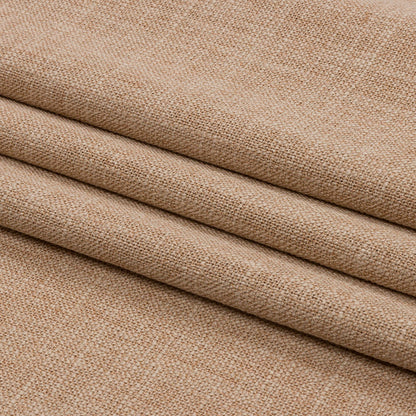 Soft Textured Recycled Polyester Drapery Woven - Fawn - British Imported Folded