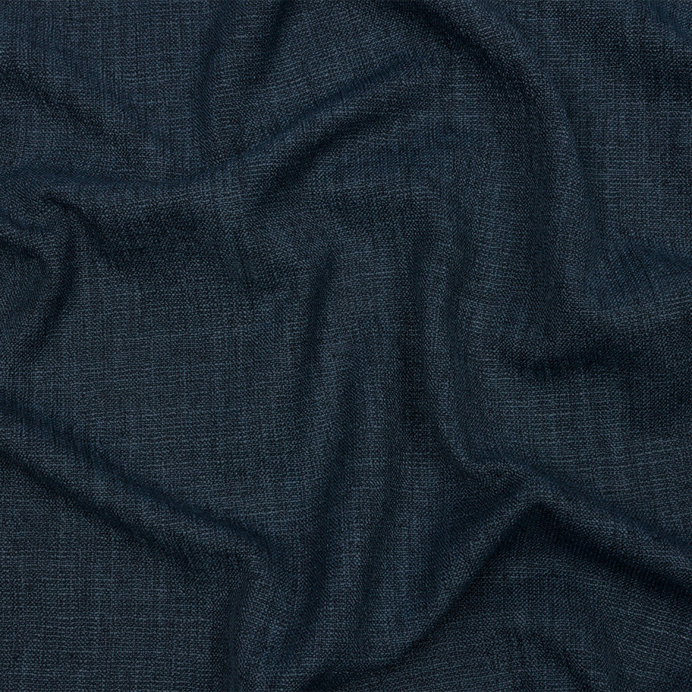 Soft Textured Recycled Polyester Drapery Woven - Ink - British Importe