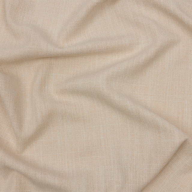 Soft Textured Recycled Polyester Drapery Woven - Ivory - British Imported