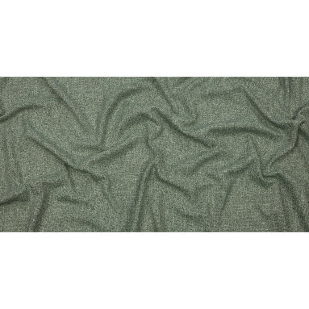 Soft Textured Recycled Polyester Drapery Woven - Jade - British Imported Full