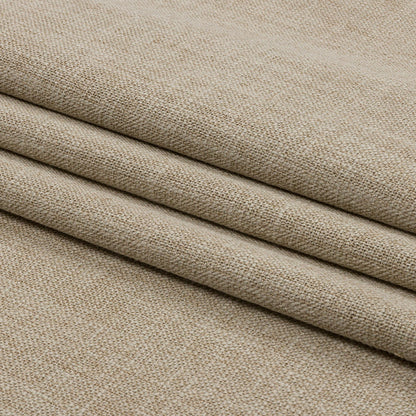 Soft Textured Recycled Polyester Drapery Woven - Linen - British Imported Folded