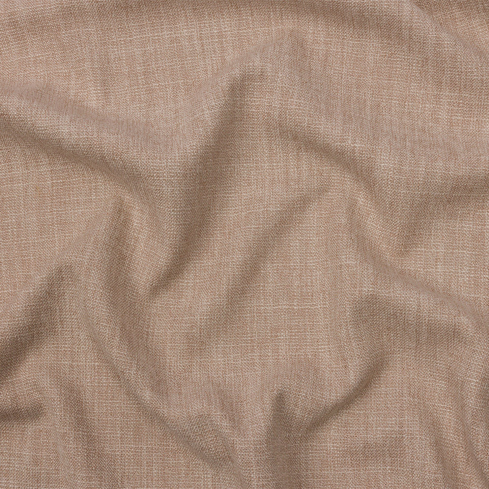 Soft Textured Recycled Polyester Drapery Woven - Oatmeal - British Imported
