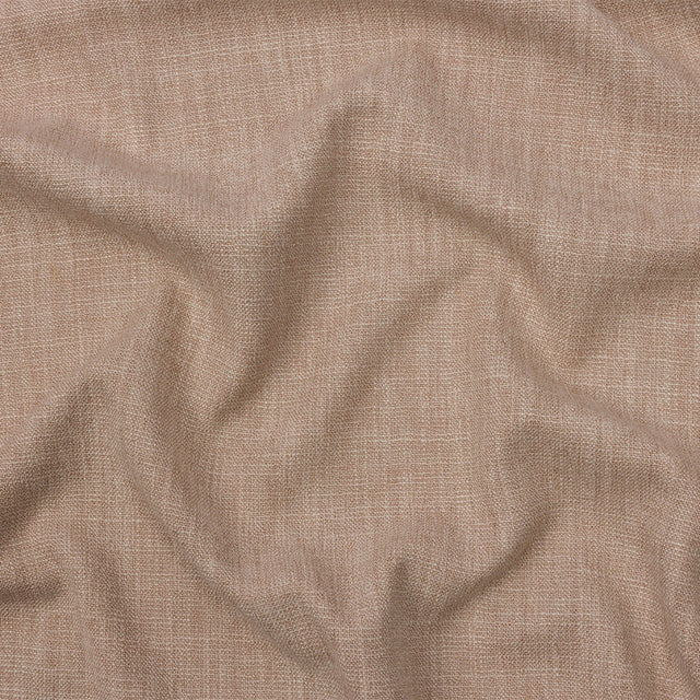 Soft Textured Recycled Polyester Drapery Woven - Oatmeal - British Imported