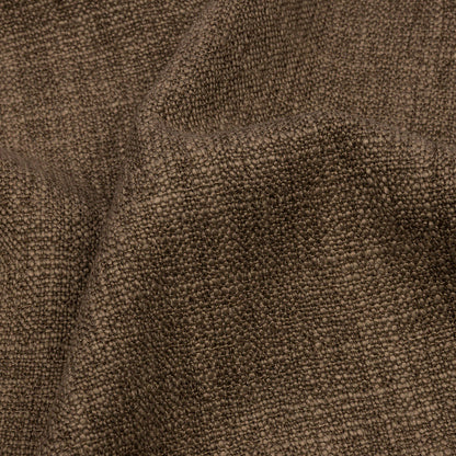 Soft Textured Recycled Polyester Drapery Woven - Otter - British Imported Detail