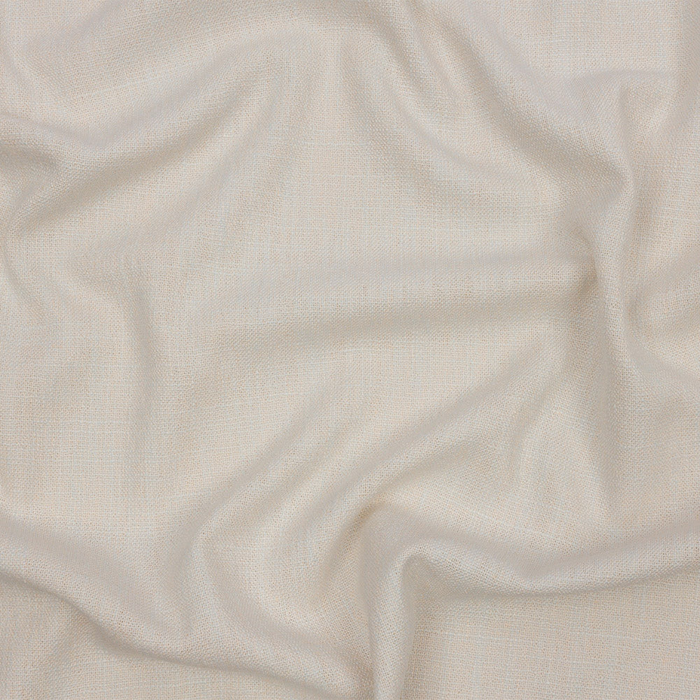 Soft Textured Recycled Polyester Drapery Woven - Pearl - British Imported