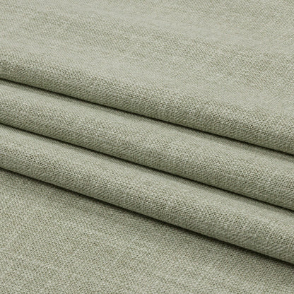 Soft Textured Recycled Polyester Drapery Woven - Pistachio - British Imported Folded