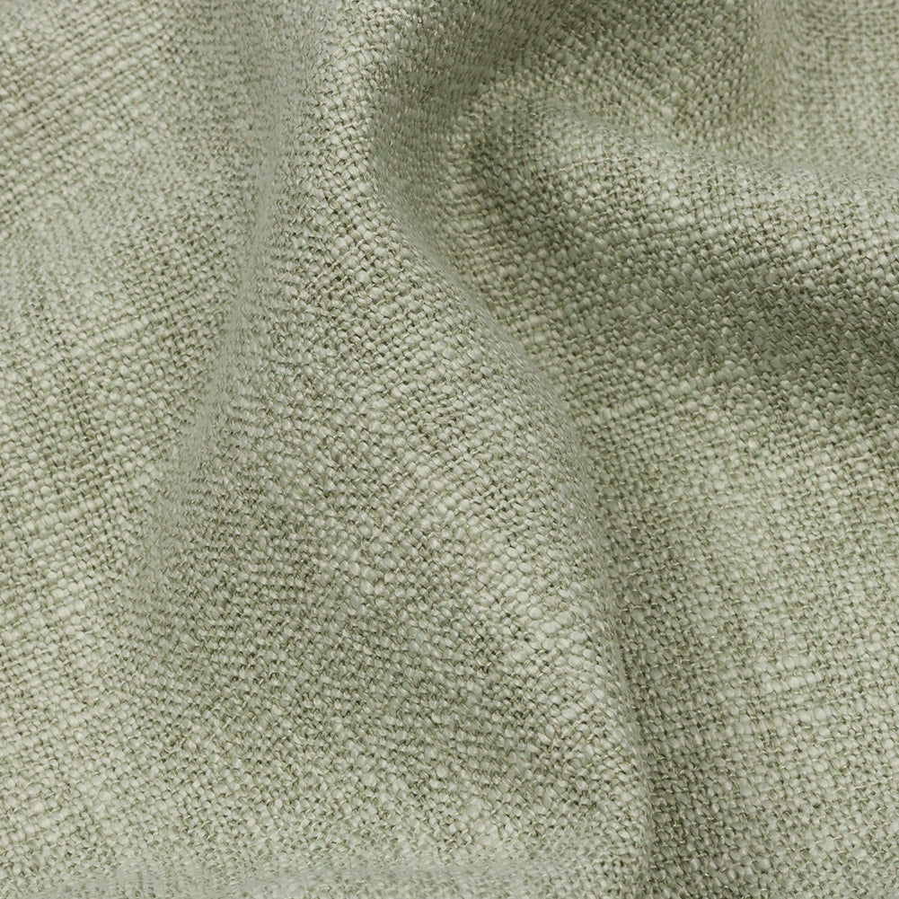 Soft Textured Recycled Polyester Drapery Woven - Pistachio - British Imported Detail