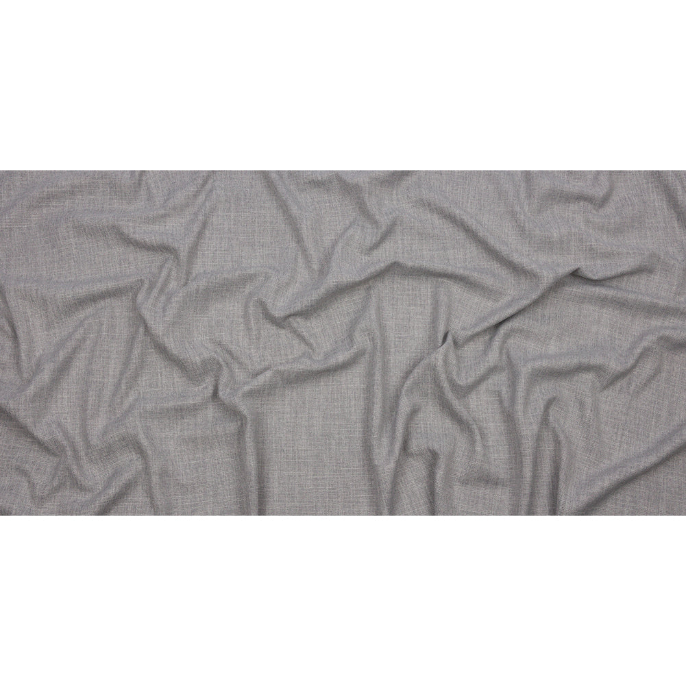 Soft Textured Recycled Polyester Drapery Woven - Silver - British Imported Full
