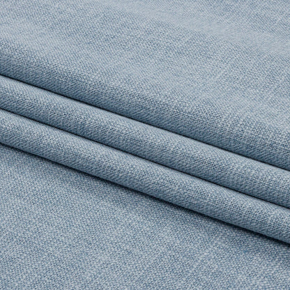Soft Textured Recycled Polyester Drapery Woven - Sky - British Imported Folded