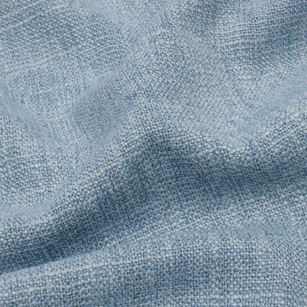 Soft Textured Recycled Polyester Drapery Woven - Sky - British Imported Detail