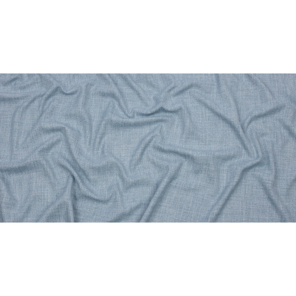 Soft Textured Recycled Polyester Drapery Woven - Sky - British Imported Full