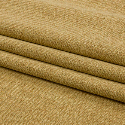 Soft Textured Recycled Polyester Drapery Woven - Sunflower - British Imported Folded
