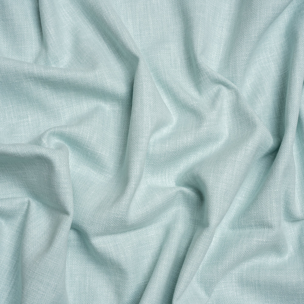 Slubbed Cotton and Polyester Woven - Duckegg - British Imported