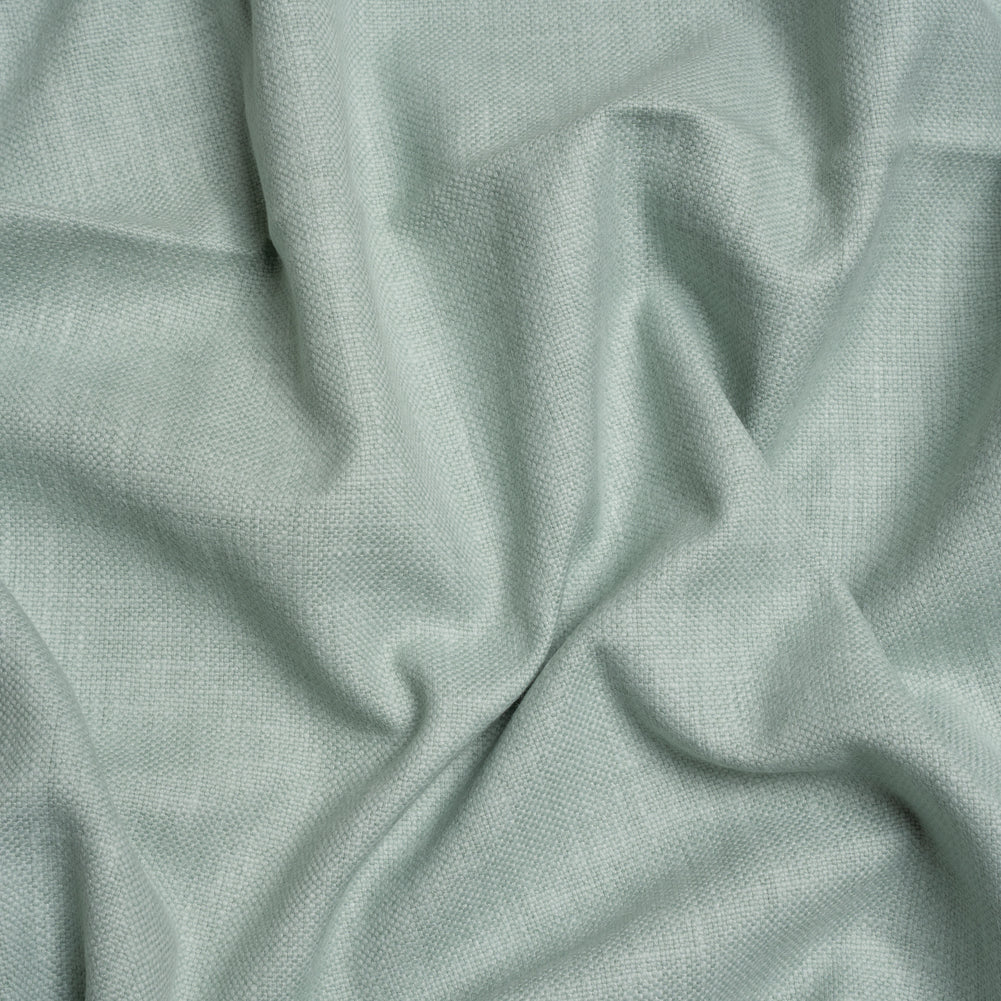 Slubbed Cotton and Polyester Woven - Gray Green - British Imported