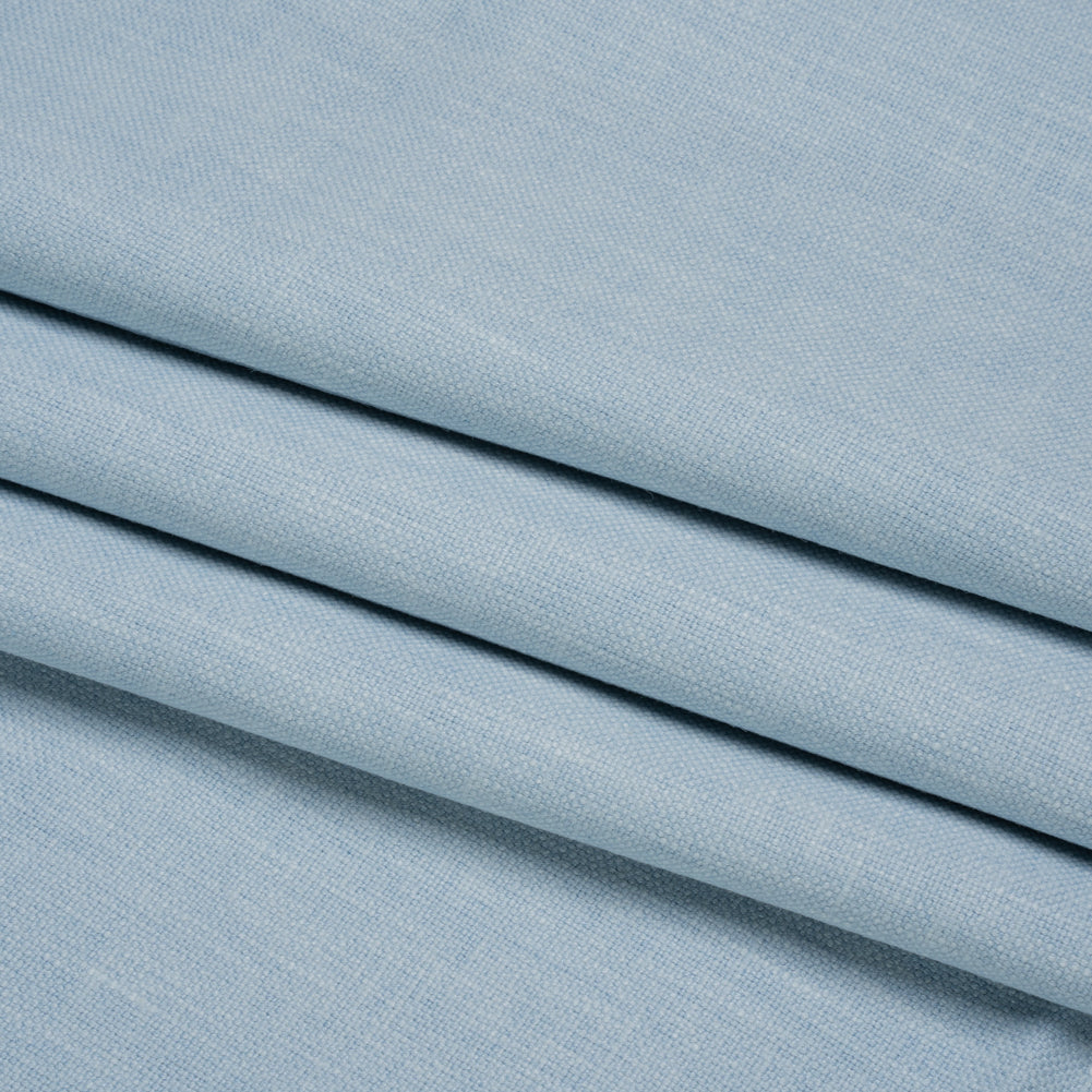 Slubbed Cotton and Polyester Woven - Pale Seaspray - British Imported Folded