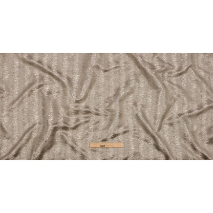Satin-Faced Metallic Drapery Jacquard - Pebble Ikat Stripes - British Imported Full